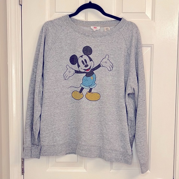 Levi's Tops - Levi's X Disney | Mickey Mouse Retro Gray Women's Lightweight Sweatshirt